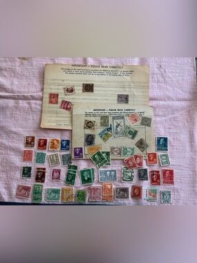 Lot #17 Vintage Norway & New Zealand Stamps 60 w/ Original Envelopes